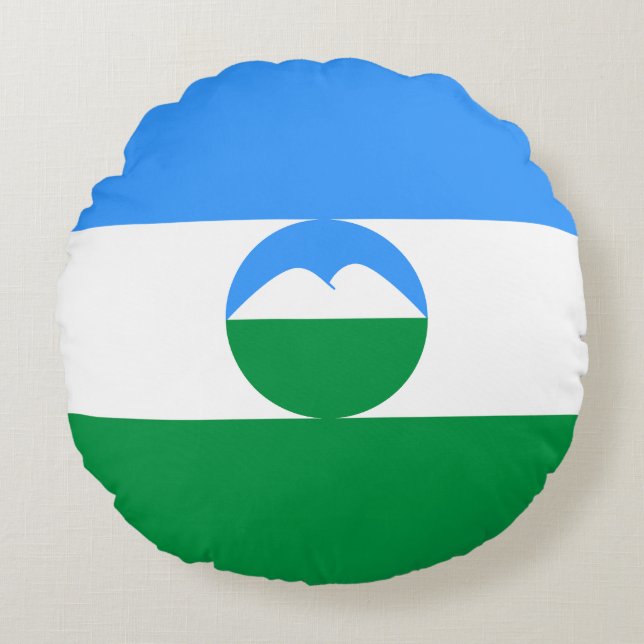 Kabardino Balkaria Flag Round Cushion (Front)
