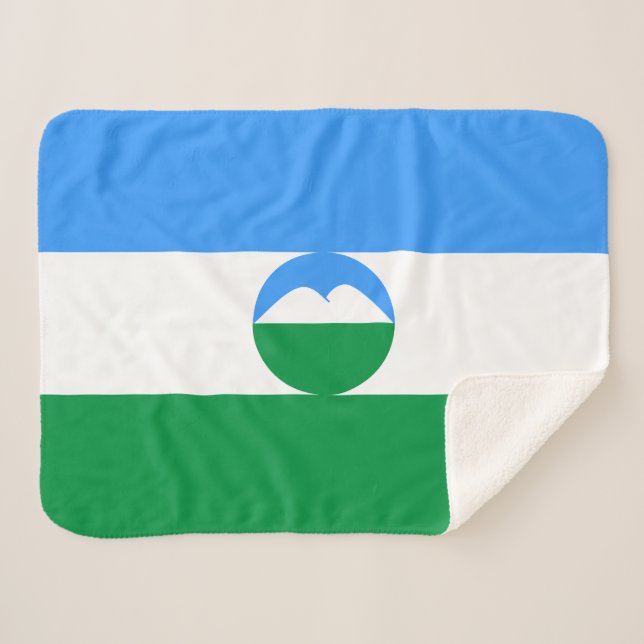 Kabardino Balkaria Flag Sherpa Blanket (Front (Horizontal))