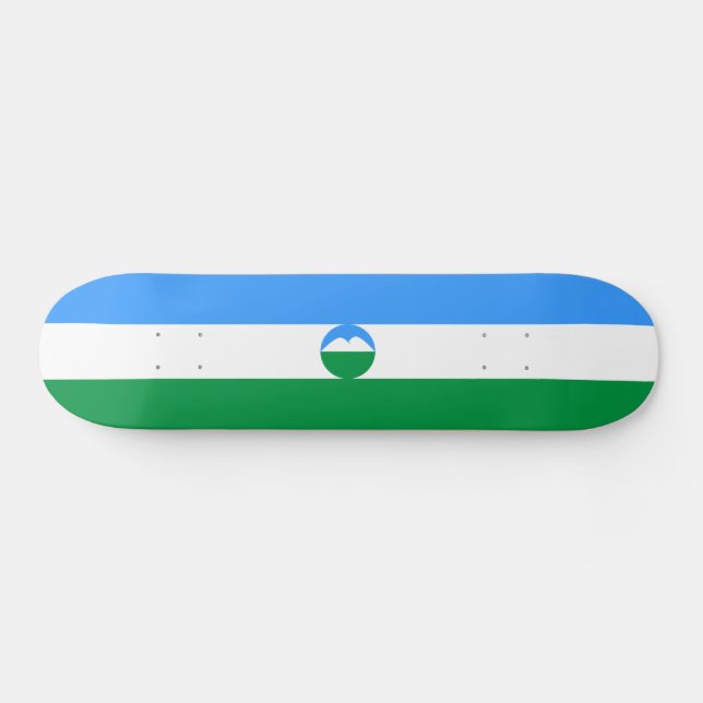 Kabardino Balkaria Flag Skateboard (Horz)