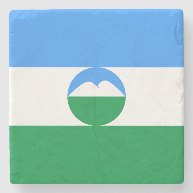 Kabardino Balkaria Flag Stone Coaster (Front)