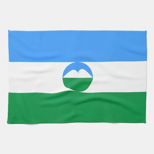 Kabardino Balkaria Flag Tea Towel (Horizontal)