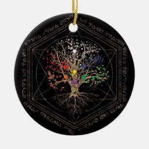 Kabbalah The Tree of Life Ceramic Tree Decoration