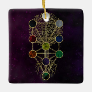 Kabbalah The Tree of Life - Etz Hayim Ceramic Ornament