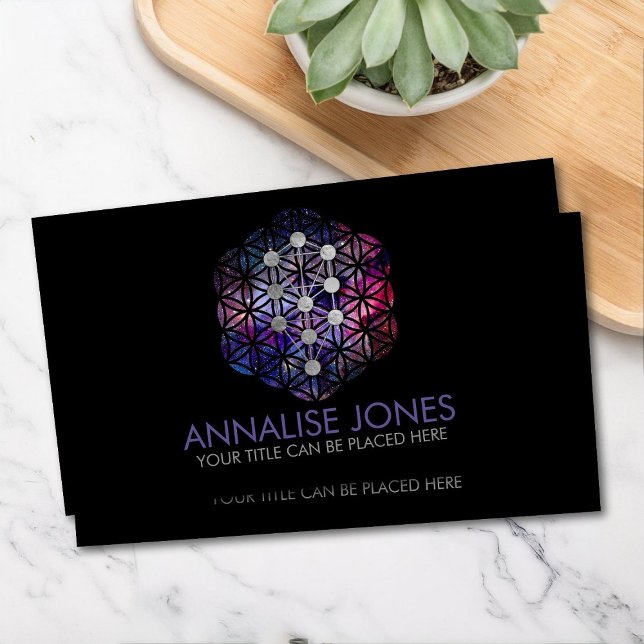 Kabbalah The Tree of Life - Flower of life Business Card (Creator Uploaded)