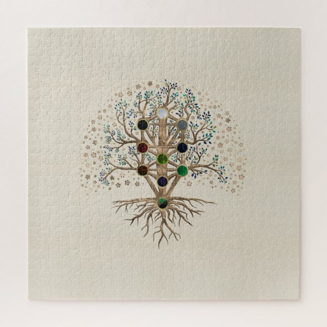 Kabbalah The Tree of Life on canvas Jigsaw Puzzle (Vertical)