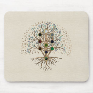 Kabbalah The Tree of Life on canvas Mouse Mat