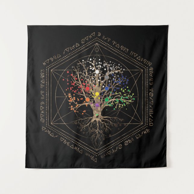 Kabbalah The Tree of Life Tapestry (Front)