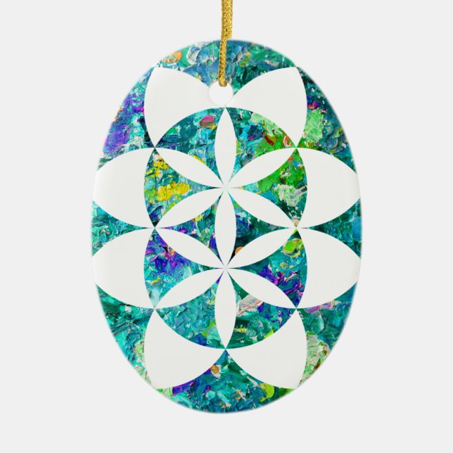 Kabbalah Tree of Life Ceramic Tree Decoration (Front)