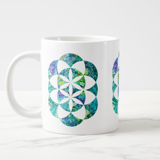 Kabbalah Tree of Life Large Coffee Mug (Left)