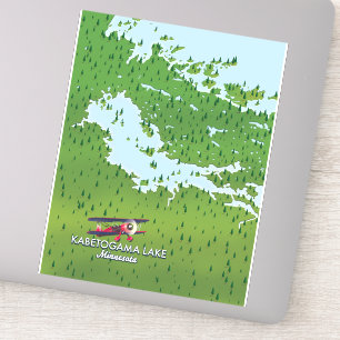 Kabetogama lake, Minnesota, USA Travel map.