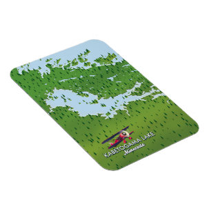 Kabetogama lake, Minnesota, USA Travel map. Magnet