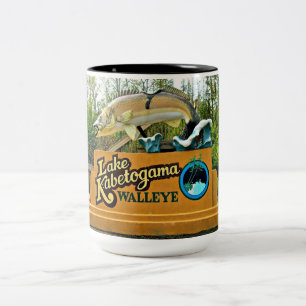 Kabetogama Lake Walleye Two-Tone Mug