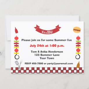 Kabobs and Barbecue Invitation