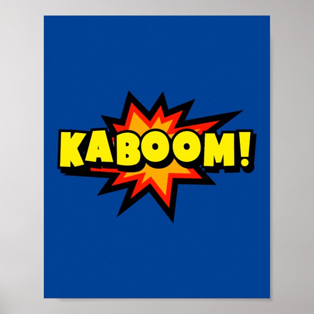 Kaboom! Bold Pop Art Comic Explosion Poster (Front)