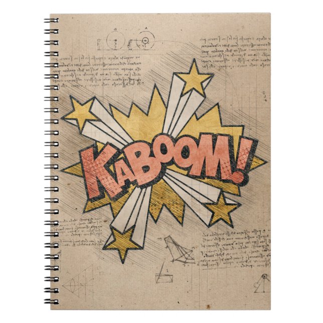 KABOOM! Vintage Comic Book Steampunk Pop Art (Front)