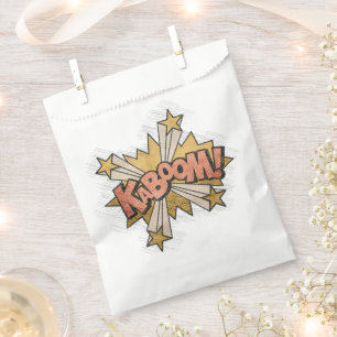 KABOOM! Vintage Comic Book Steampunk Pop Art Favour Bags