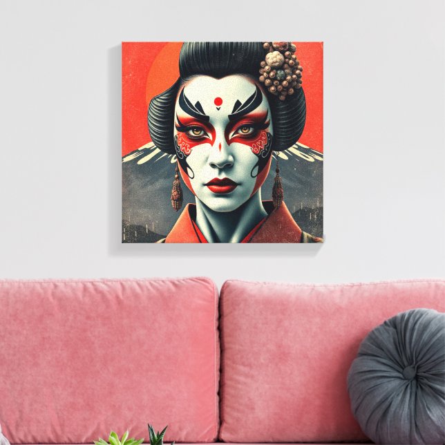 Kabuki Canvas Print (Insitu(LivingRoom))