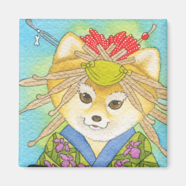 Kabuki Shiba Inu magnet (Front)