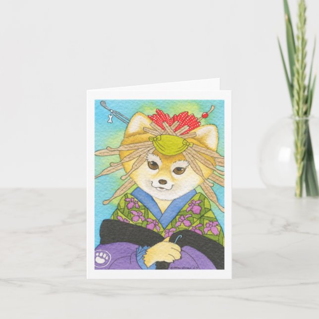 Kabuki Shiba Inu magnet Card (Front)