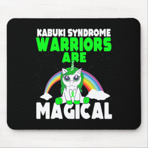 Kabuki Syndrome Awareness Green Ribbon Cute Magica Mouse Mat