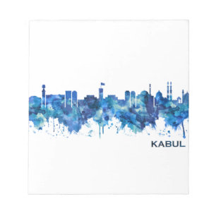 Kabul Afghanistan Skyline Blue Notepad