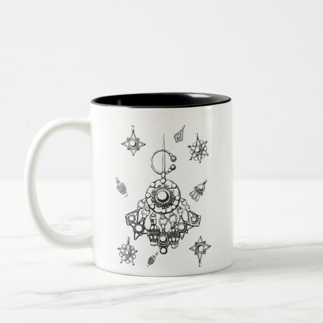 Kabyle jewelry Two-Tone coffee mug (Left)