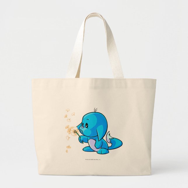 Kacheek Blue Large Tote Bag (Front)