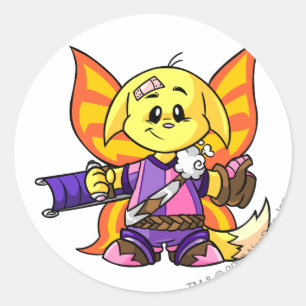 Kacheek Faerieland Player Classic Round Sticker