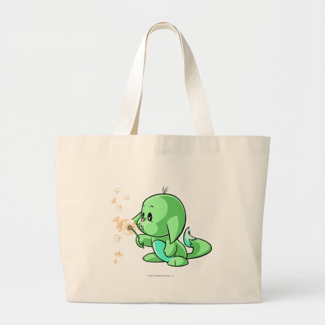 Kacheek Green Large Tote Bag (Front)