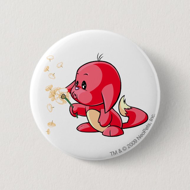 Kacheek Red 6 Cm Round Badge (Front)