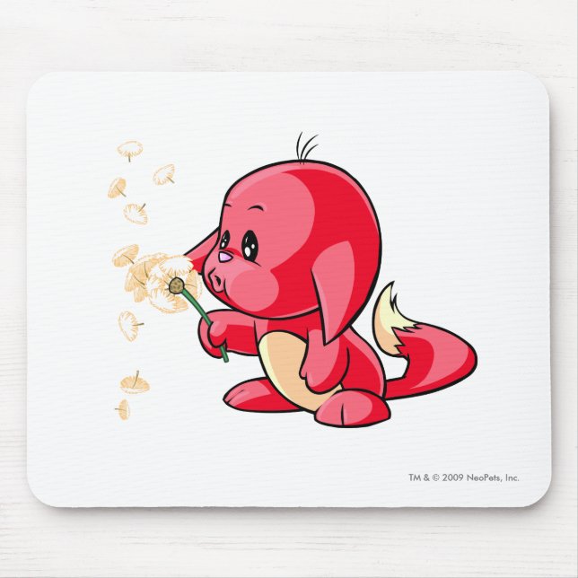 Kacheek Red Mouse Mat (Front)