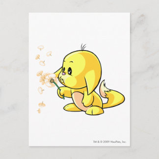 Kacheek Yellow Postcard