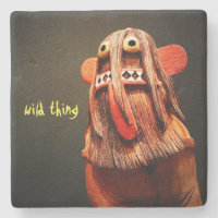 Kachina Doll Face Photo Wild Thing Typography  