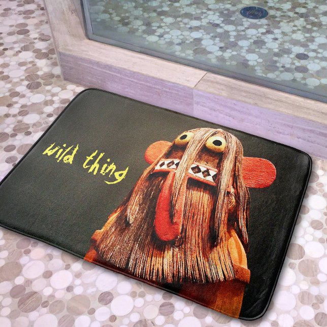 Kachina Doll Photography Fun Wild Thing Typography Bath Mat (Creator Uploaded)