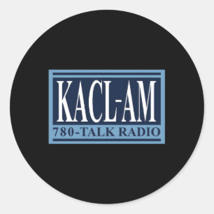 Kacl 780 Am Talk Radio Classic Round Sticker