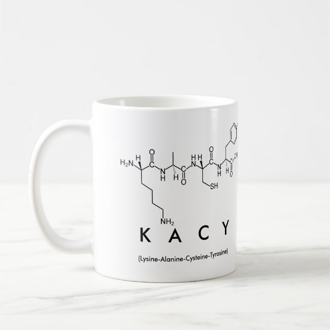 Kacy peptide name mug (Left)