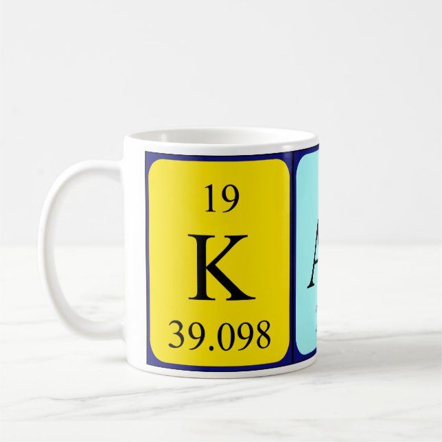 Kacy periodic table name mug (Left)