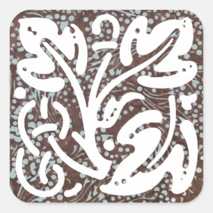 Kade Batik Ornament 5 Square Sticker