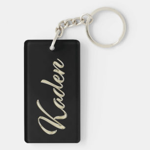 Kaden Name whitegold key trailer Ring