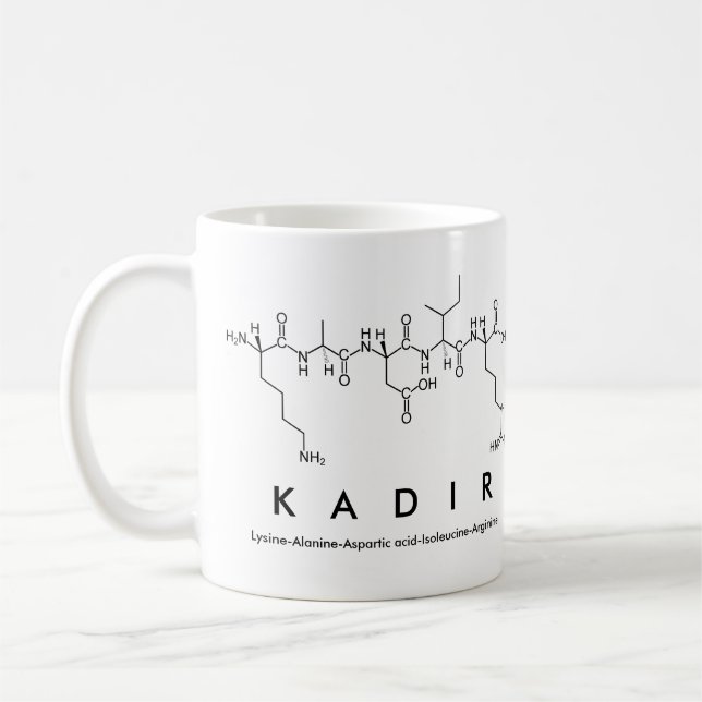 Kadir peptide name mug (Left)