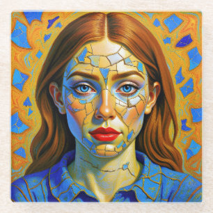 “Kaela” - Pattern of a Past Glass Coaster