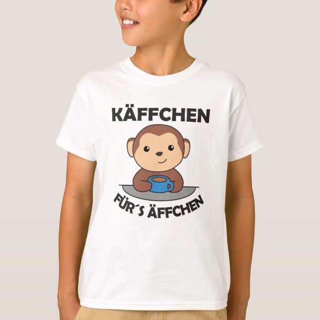 Käffchen For The Monkeys A Funny Monkey With T-Shirt (Front)