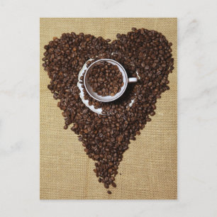 Kaffee Herz Postcard