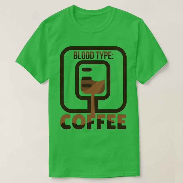 Kaffee Illustration Blut Typ T-Shirt (Design Front)