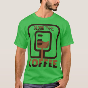 Kaffee Illustration Blut Typ T-Shirt