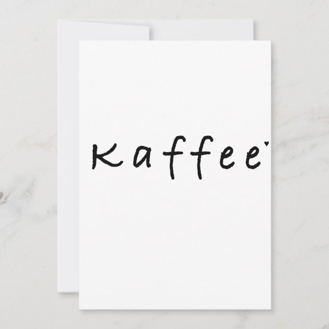 Kaffee - minimalistic typography card (Front)