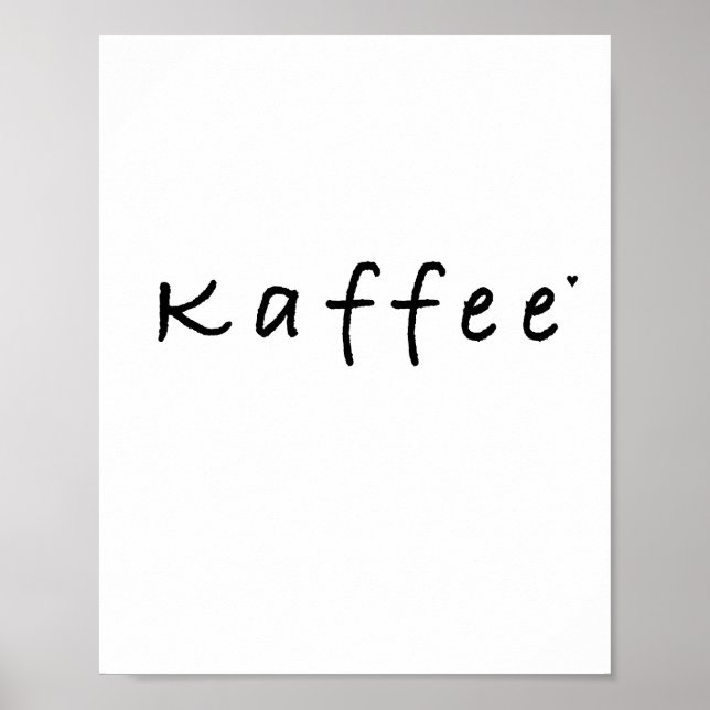 Kaffee - minimalistic typography poster (Front)
