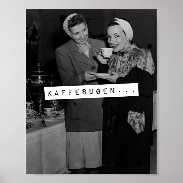 Kaffesugen swedish saying for Need a coffee  T-Shi Poster (Front)