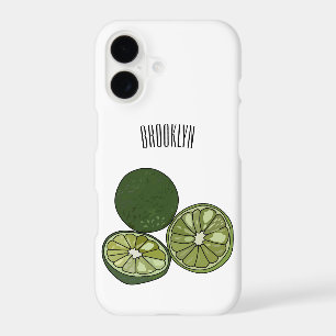 Kaffir lime cartoon illustration