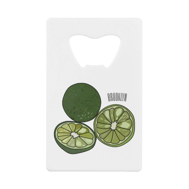 Kaffir lime cartoon illustration (Front)